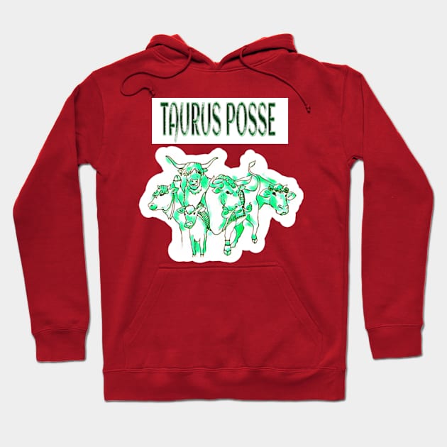 Taurus Posse Emerald Herd - Double-sided Hoodie by Subversive-Ware 